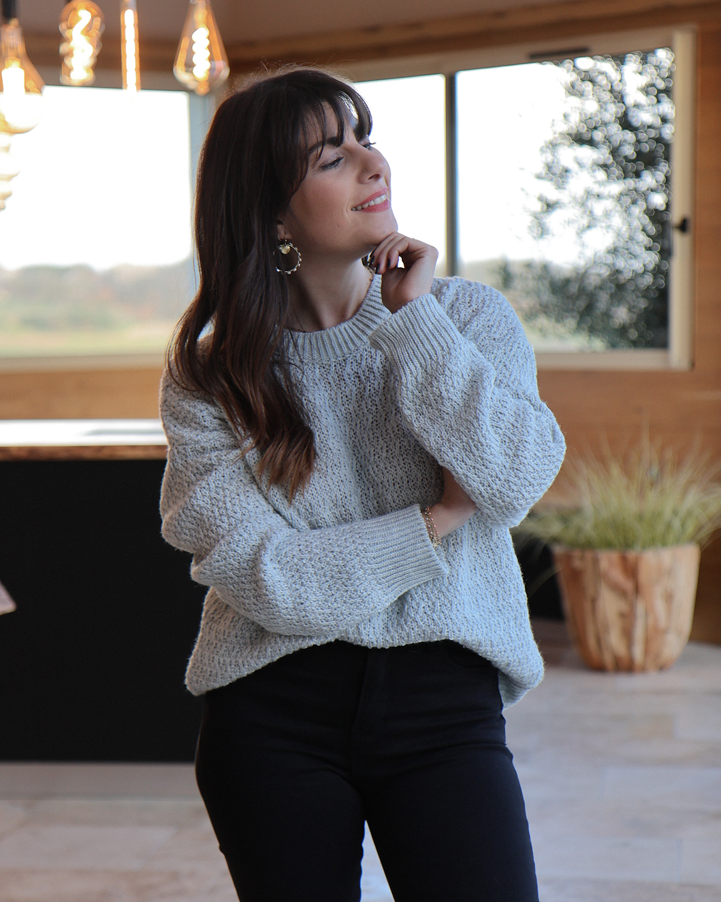 PULL MAILLE GRIS - HUGO