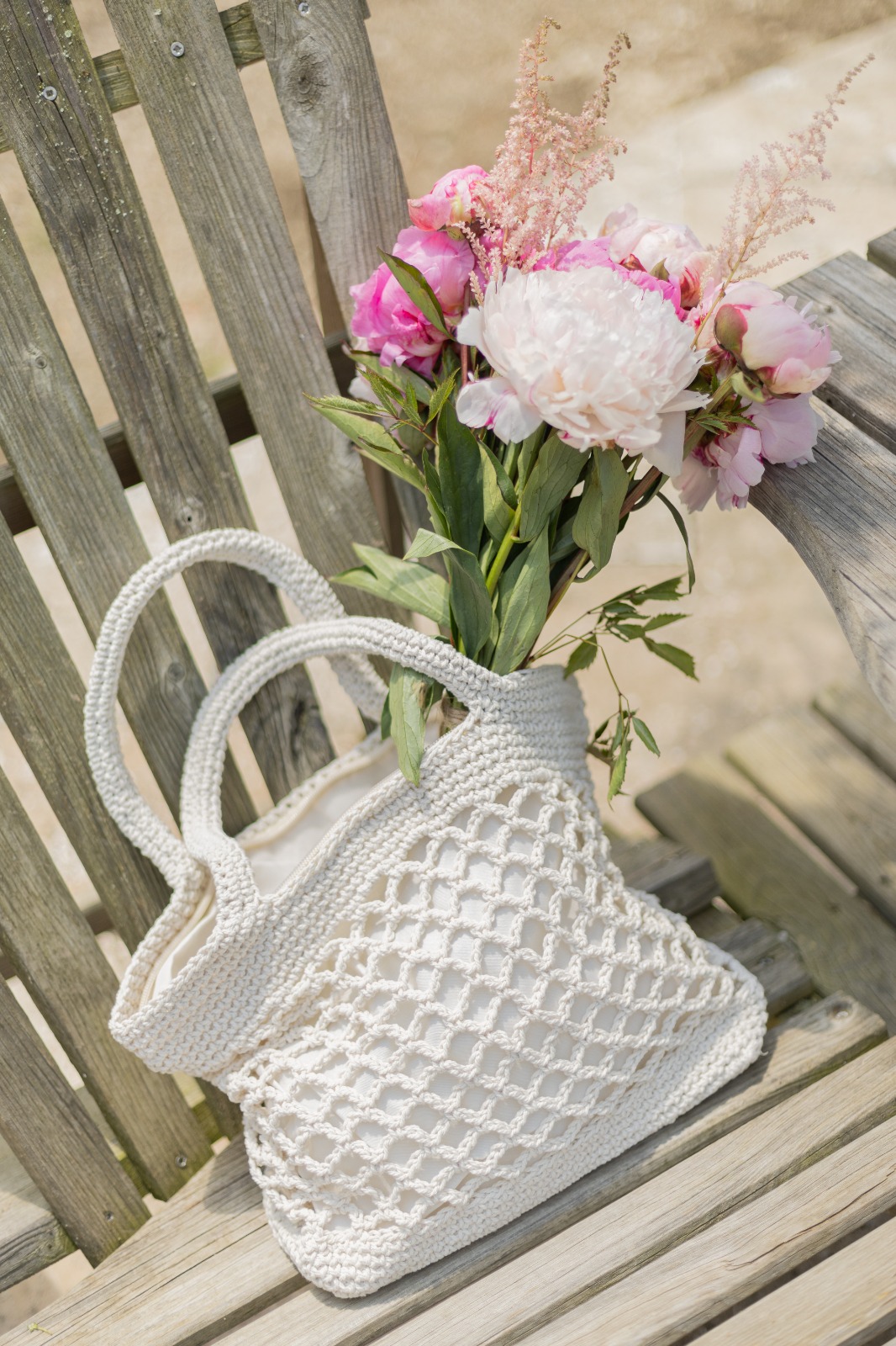 SAC BLANC CROCHET - BRUNO